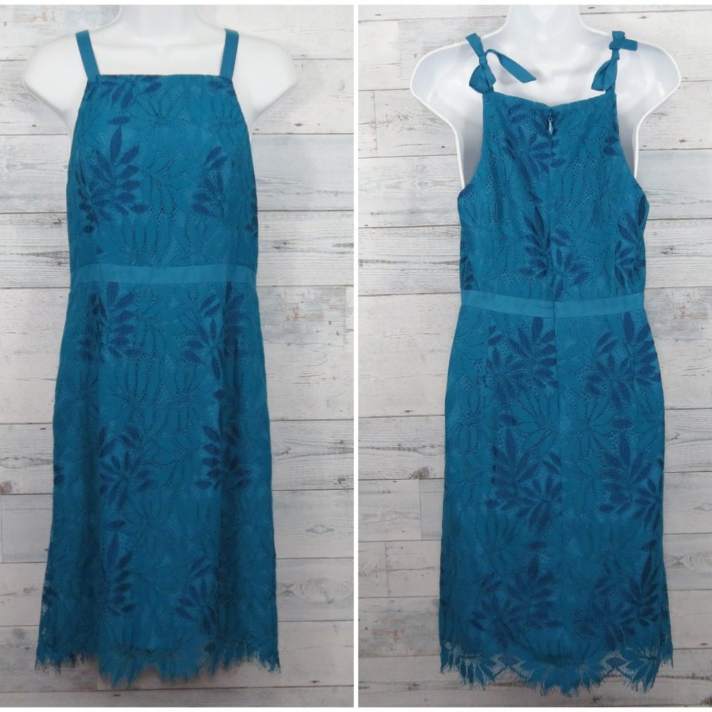 Lilly Pulitzer Kayleigh Shift Dress Tidal Wave Fern Gallery Lace 29903 Women's 4